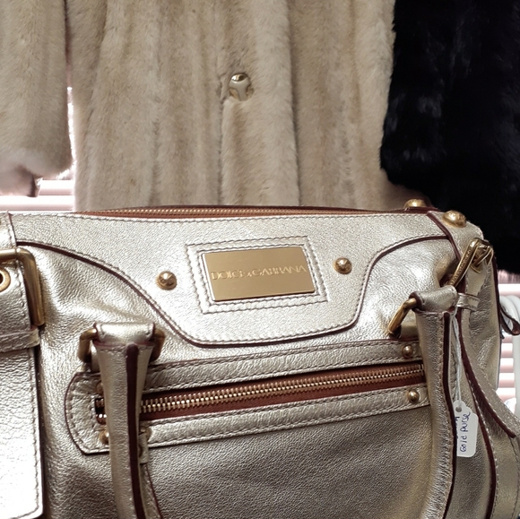 dolce and gabbana gold purse